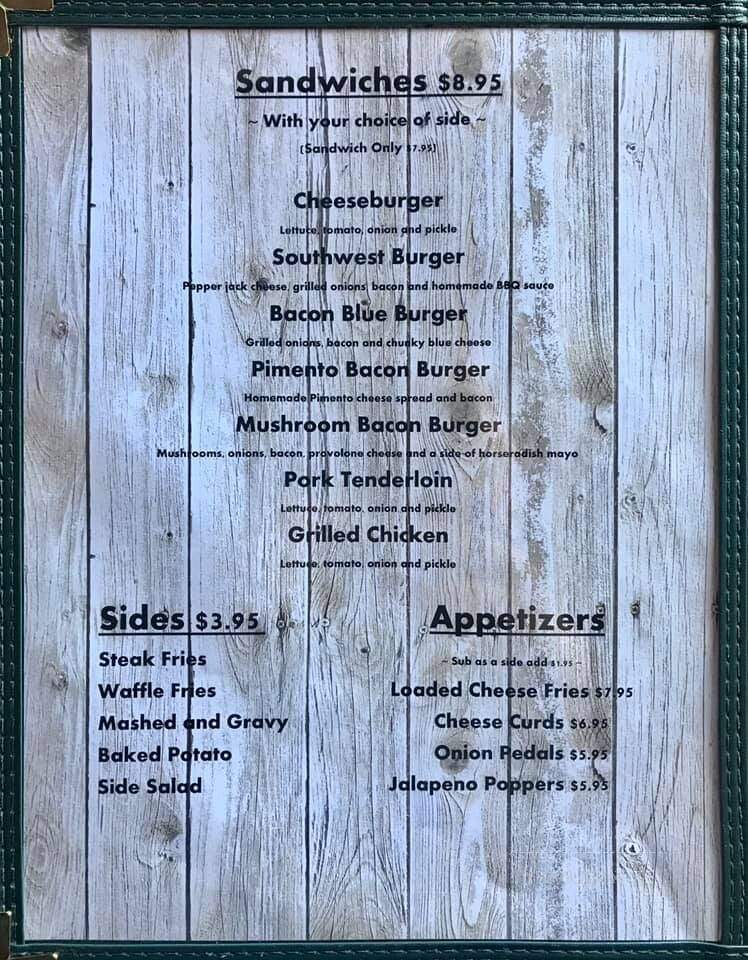Southside Bar and Grill - Sabetha, KS menu_pic