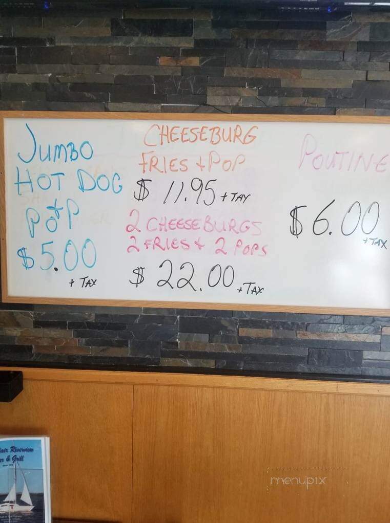 St Clair Riverview Restaurant - Courtright, ON menu_pic