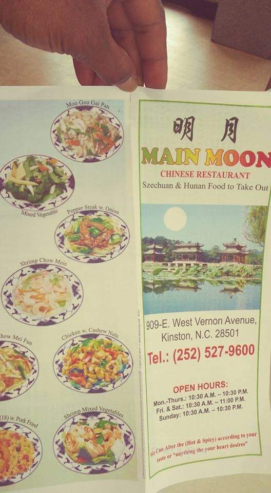 Main Moon - Kinston, NC menu_pic
