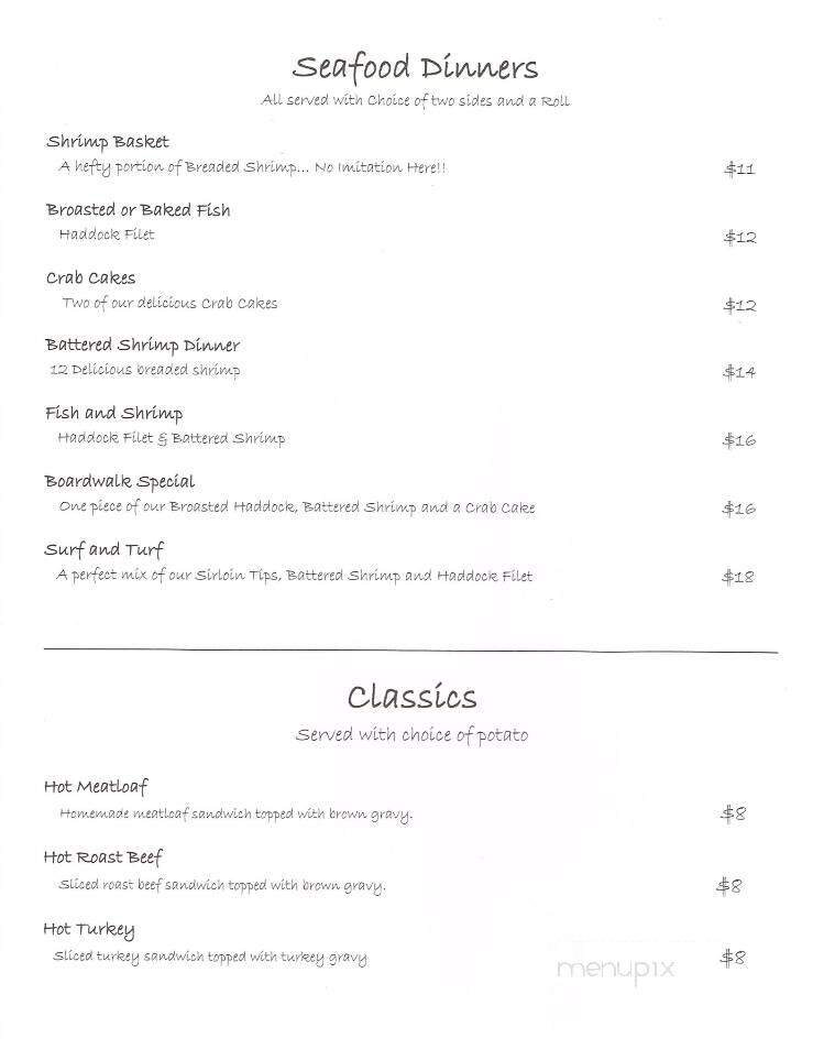 Hut Family Restaurant - Brockway, PA menu_pic
