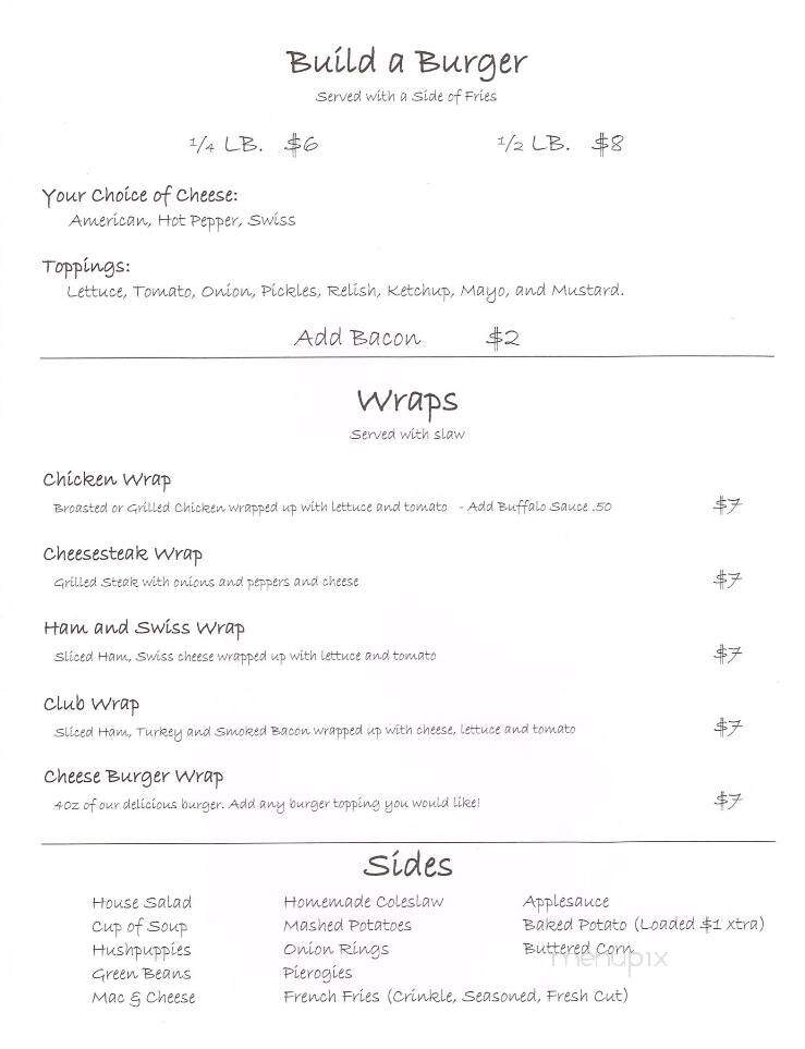 Hut Family Restaurant - Brockway, PA menu_pic