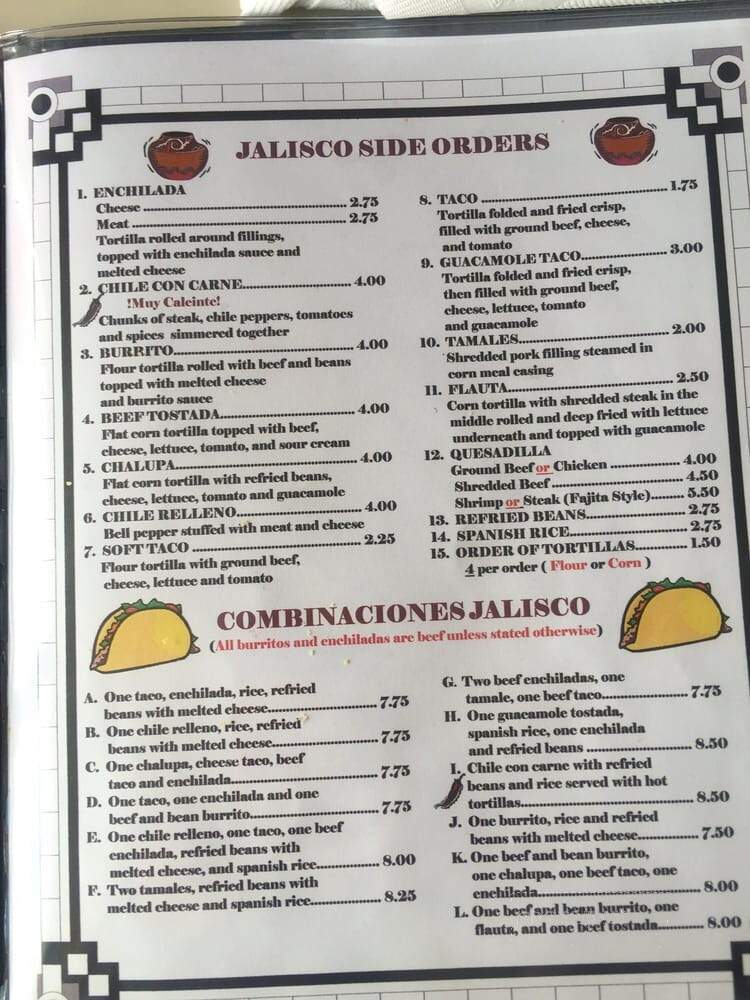 Jalisco Mexican Restaurant - Evergreen, AL menu_pic