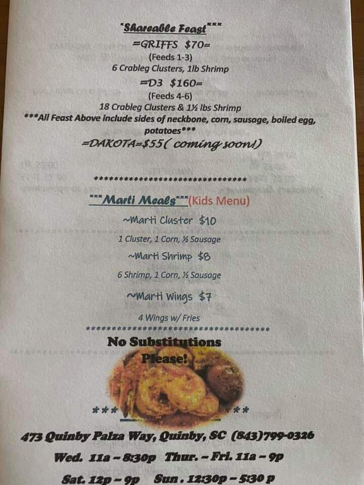 Blue Tides Crabspot - Florence, SC menu_pic
