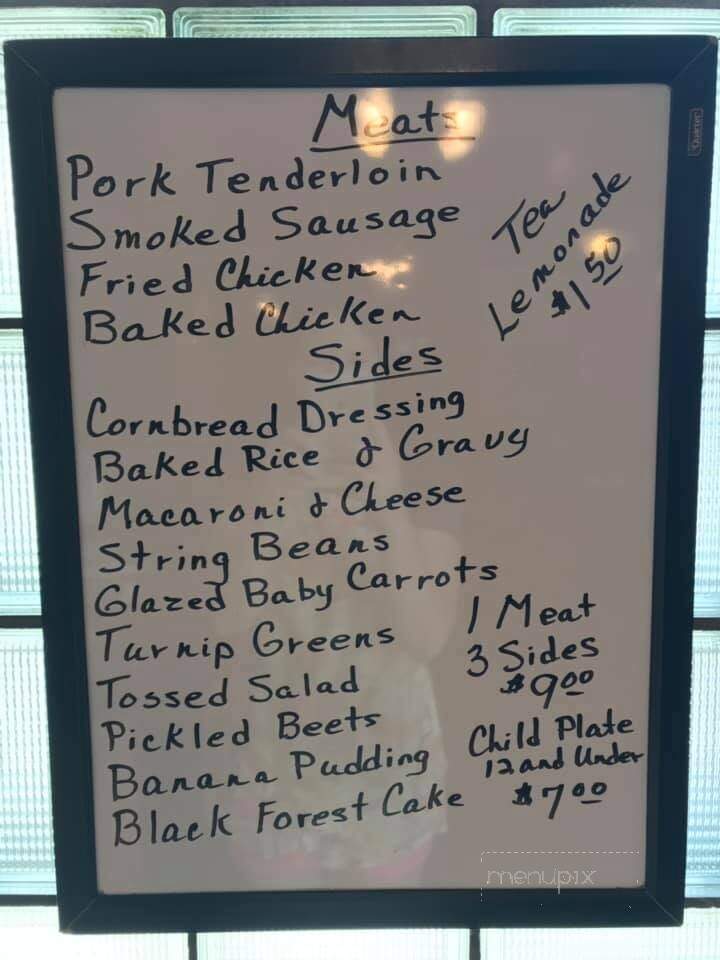 Jewel's Deluxe Restaurant - Darlington, SC menu_pic