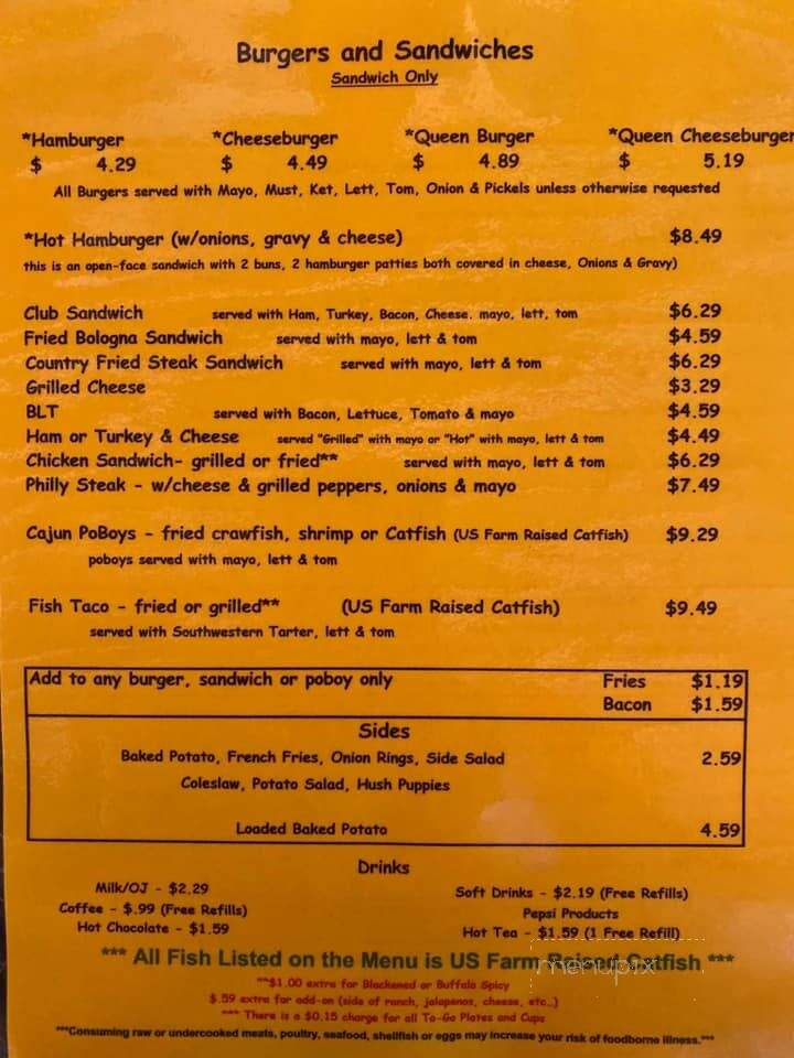 Webb's Cafe - Mount Vernon, AL menu_pic