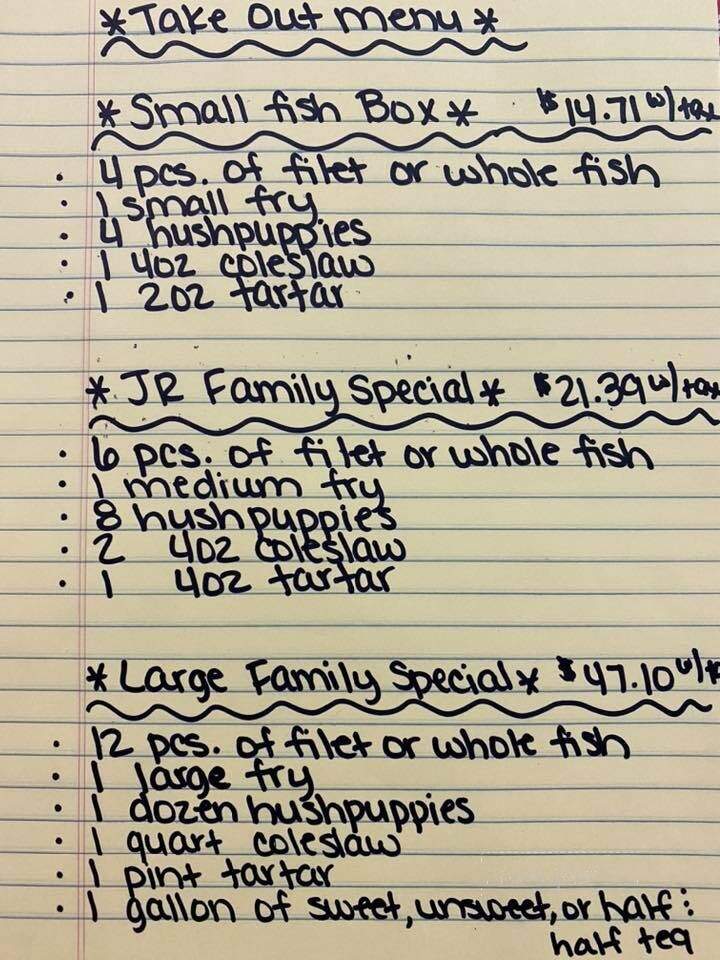 Cuevas's Fish House - Picayune, MS menu_pic