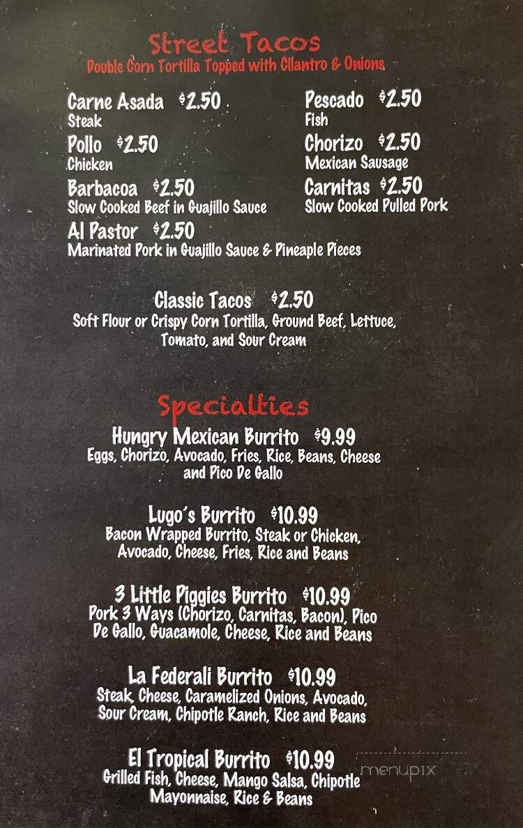 Lugo's Taco Street - Bad Axe, MI menu_pic