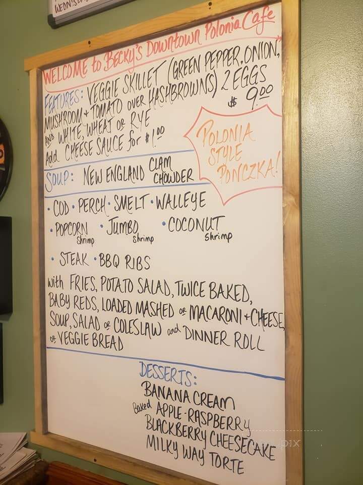 Polonia Cafe - Custer, WI menu_pic