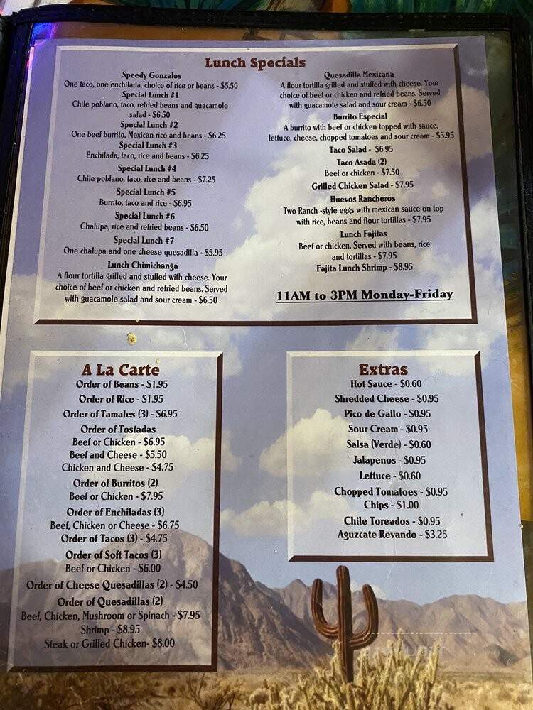 Las Lomas Mexican Restaurante - Louisville, GA menu_pic
