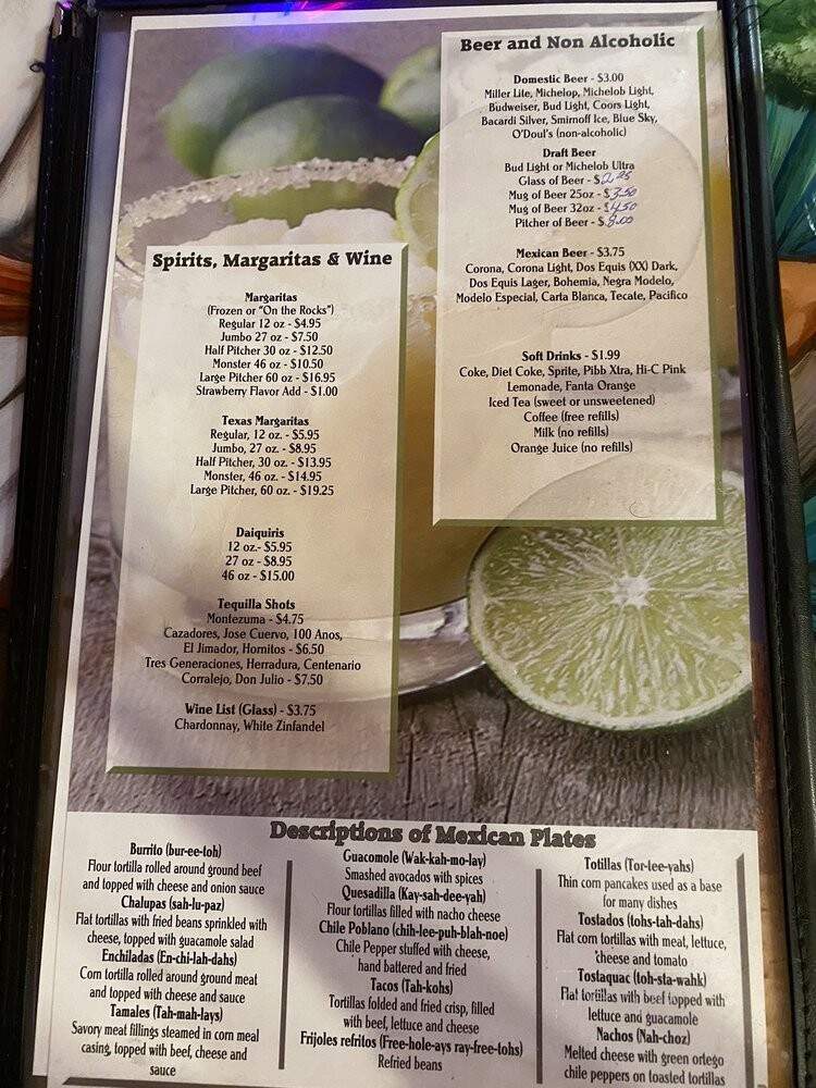 Las Lomas Mexican Restaurante - Louisville, GA menu_pic