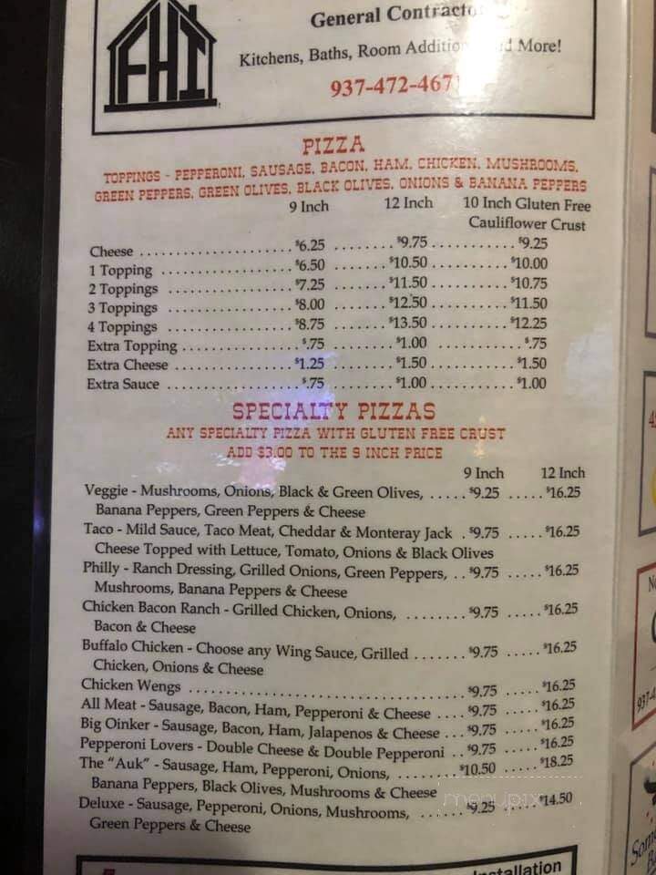 Red Mule Inn - Eaton, OH menu_pic