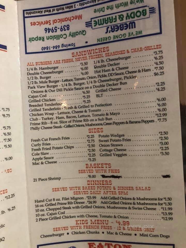 Red Mule Inn - Eaton, OH menu_pic