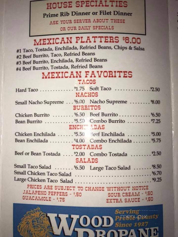 Red Mule Inn - Eaton, OH menu_pic