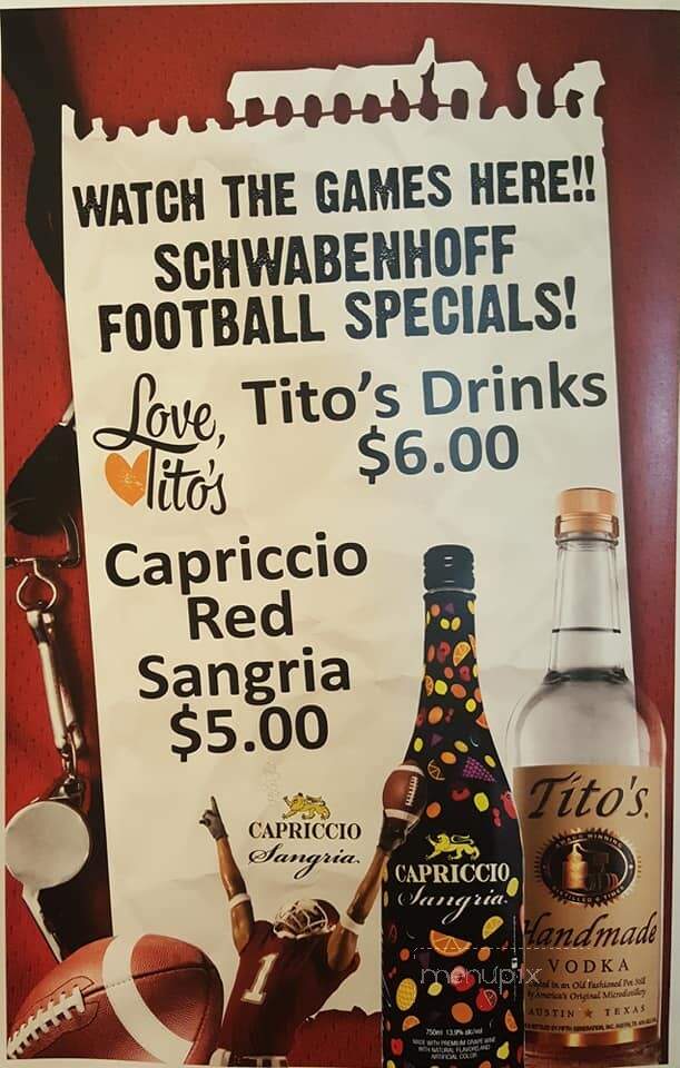 Schwabenhof Incorporated - Wasilla, AK menu_pic
