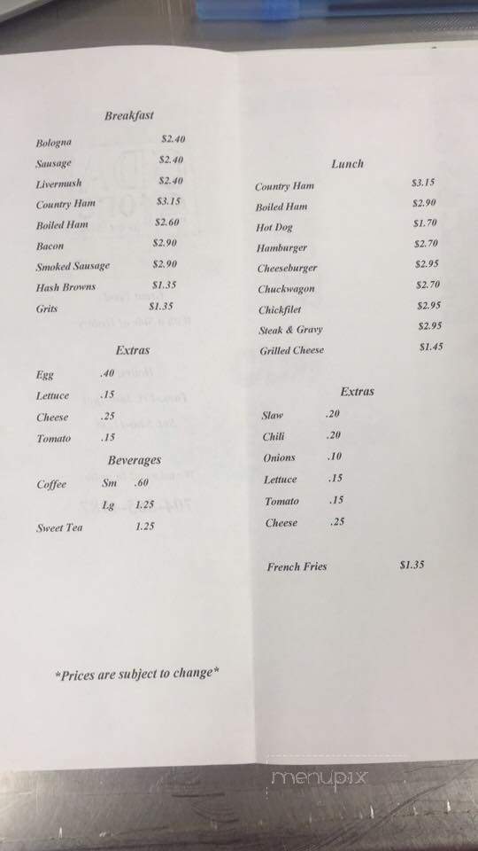CDA Store - Gastonia, NC menu_pic