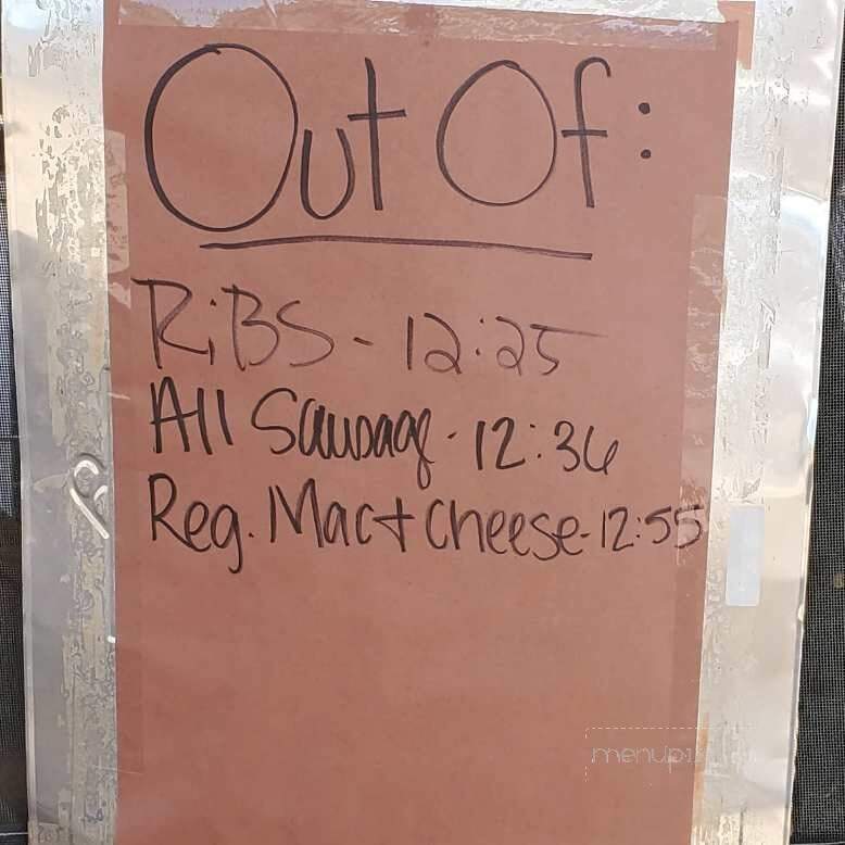 Pitforks and Smokerings BBQ - Slaton, TX menu_pic