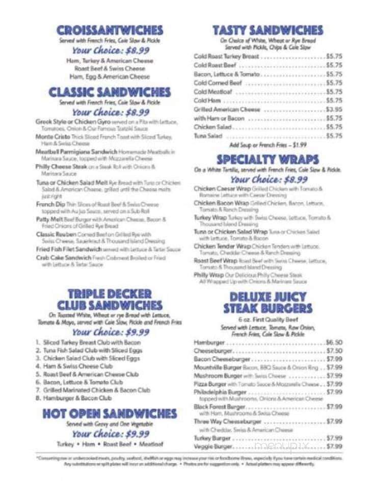 Mountville Family Restaurant - Mountville, PA menu_pic