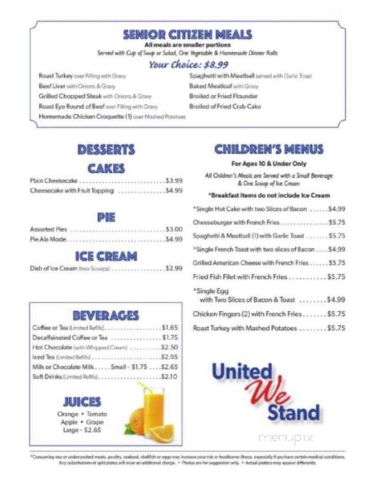 Mountville Family Restaurant - Mountville, PA menu_pic