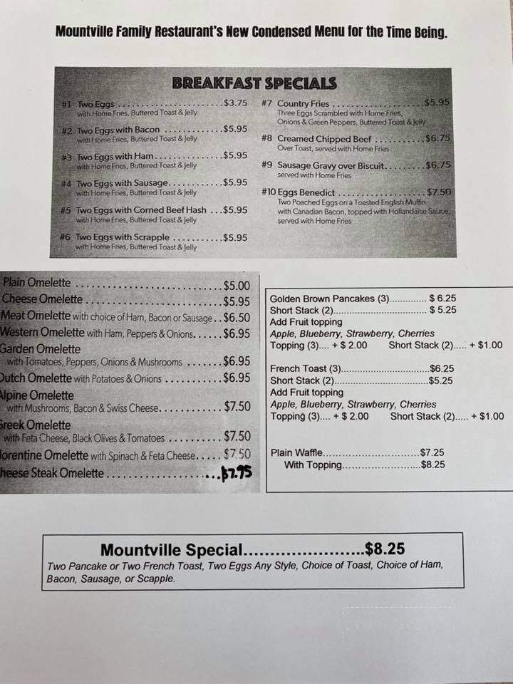 Mountville Family Restaurant - Mountville, PA