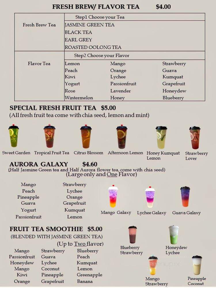 Tea Be Honest - Moreno Valley, CA menu_pic