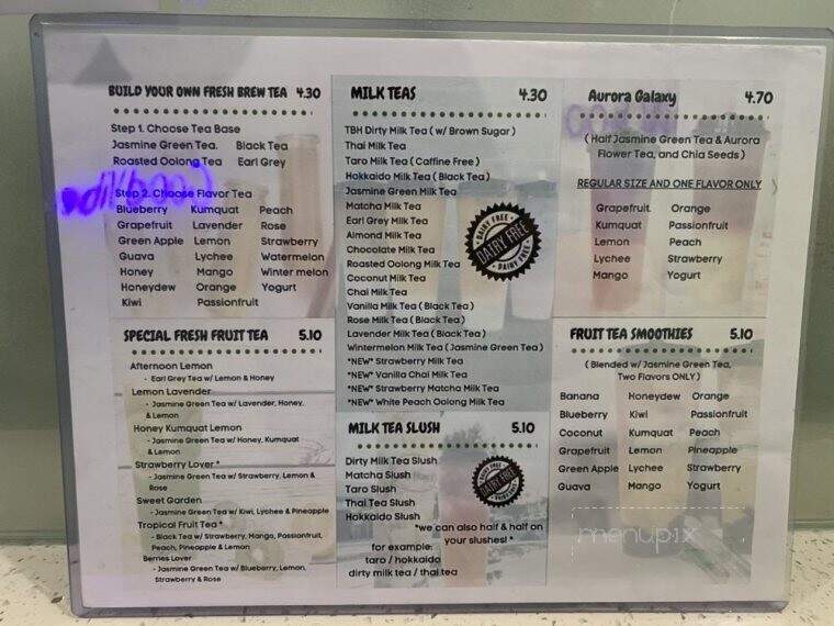 Tea Be Honest - Moreno Valley, CA menu_pic