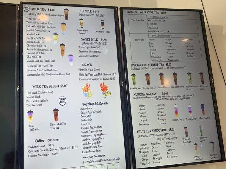 Tea Be Honest - Moreno Valley, CA menu_pic
