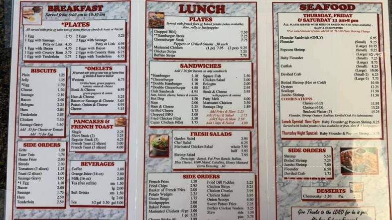 Carlyle, Paula - Midway Grill - Carthage, NC menu_pic