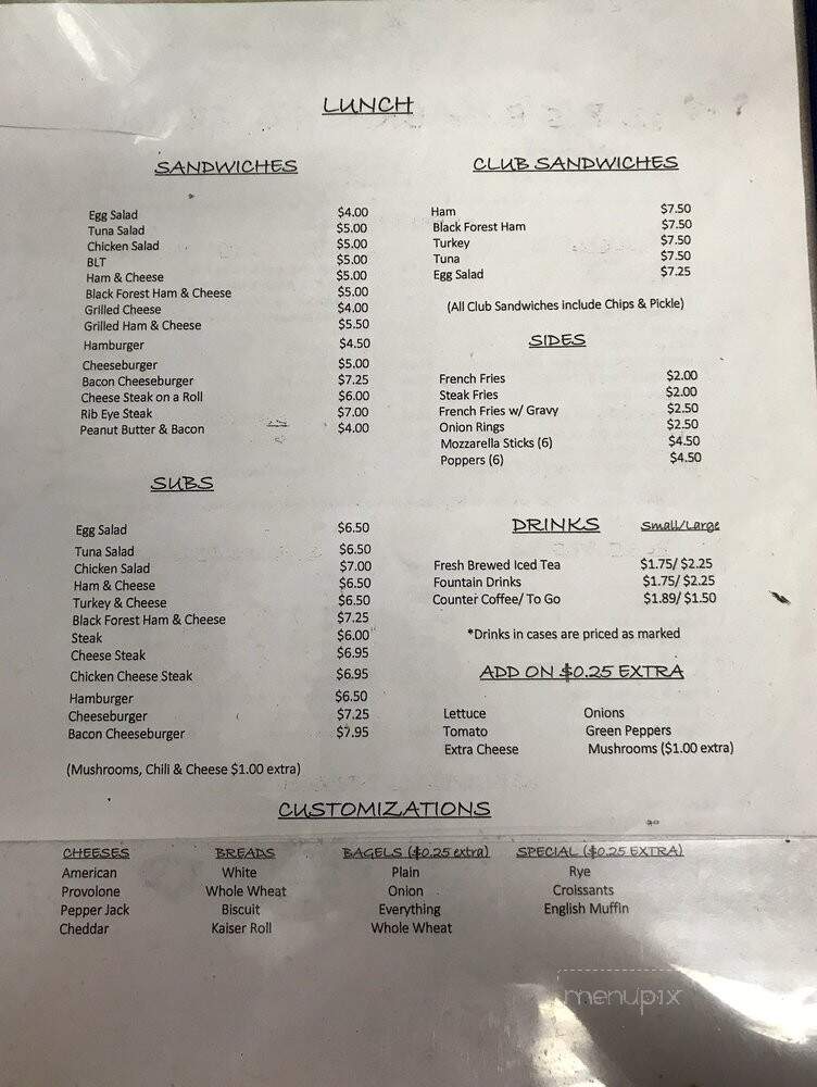 Three B's Bakery & Lunch - Pasadena, MD menu_pic