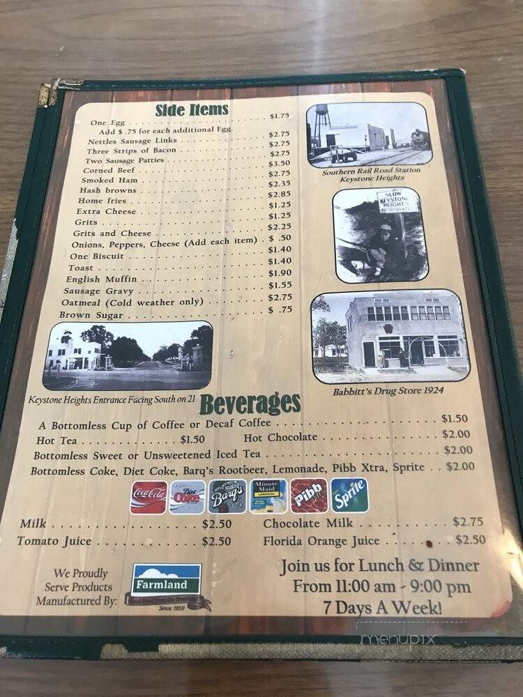 Keystone Inn - Keystone Heights, FL menu_pic