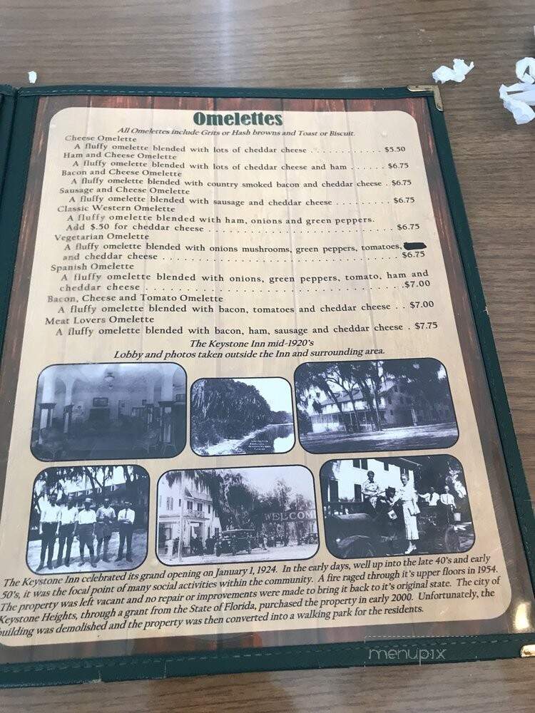 Keystone Inn - Keystone Heights, FL menu_pic