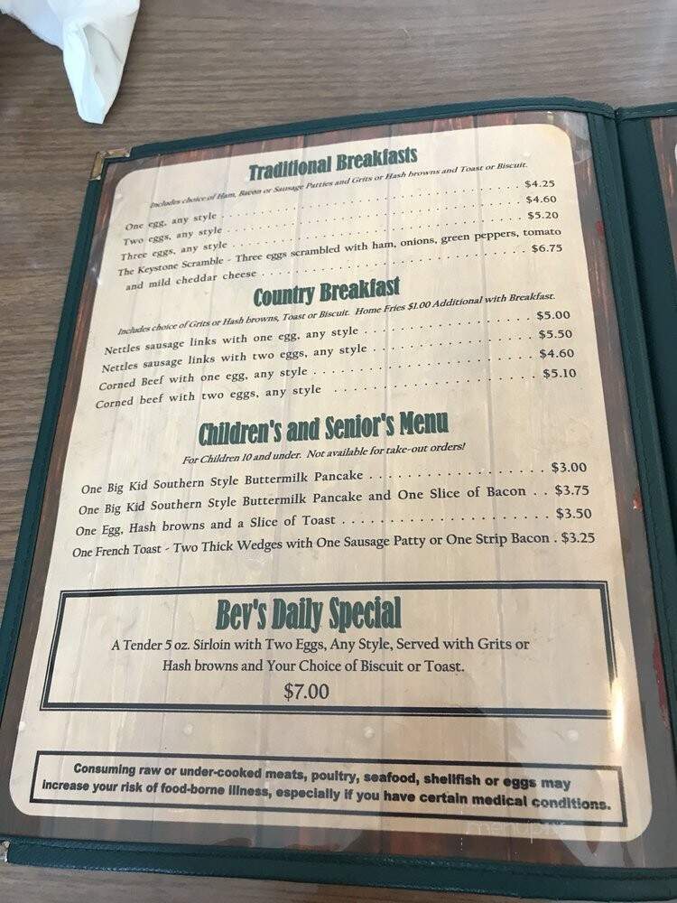 Keystone Inn - Keystone Heights, FL menu_pic