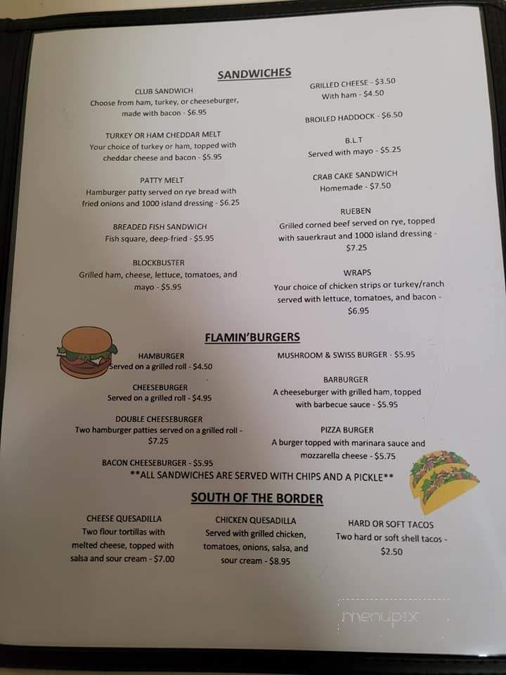 Hot Point Inn - Shippensburg, PA menu_pic