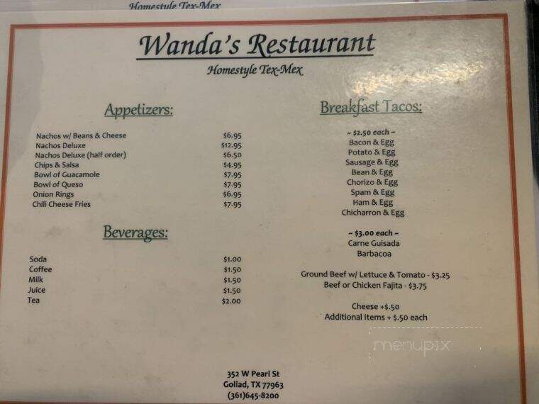 Wanda's Restaurant - Goliad, TX