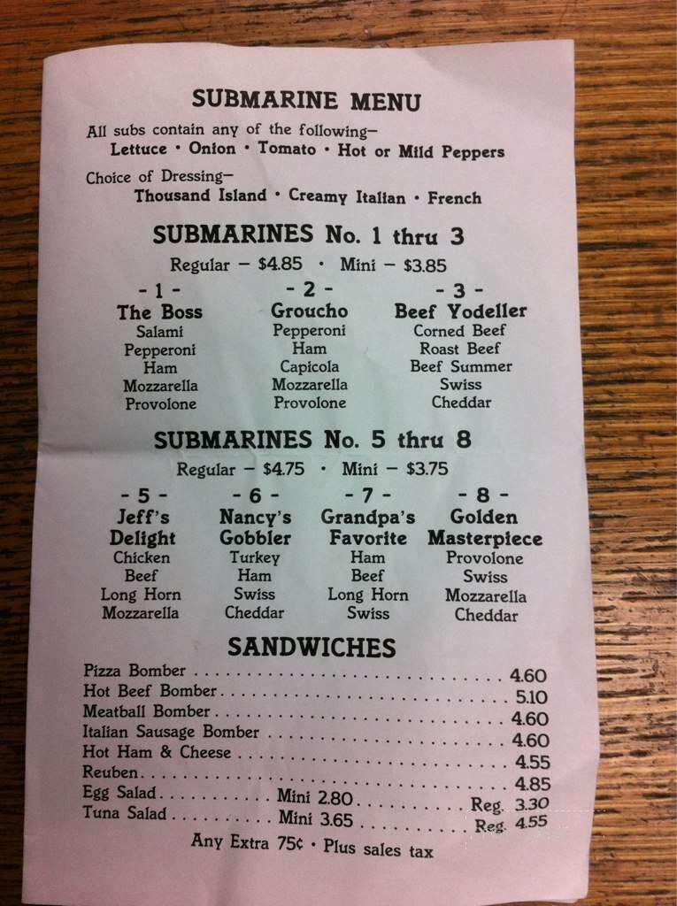 Jerry's Fresh Pizza - Racine, WI menu_pic