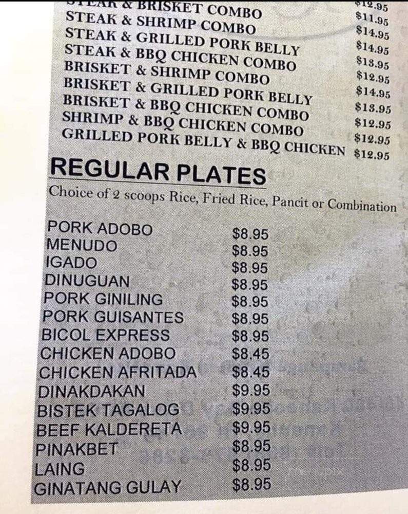 Pampanga Kitchen Kaneohe - Kaneohe, HI menu_pic