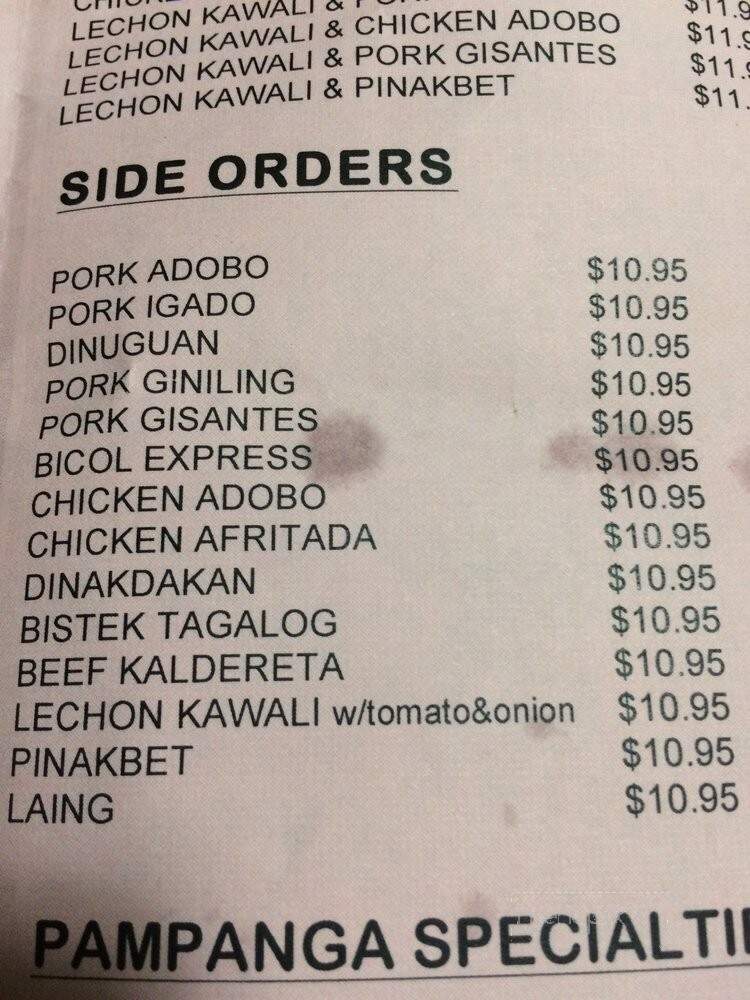 Pampanga Kitchen Kaneohe - Kaneohe, HI menu_pic