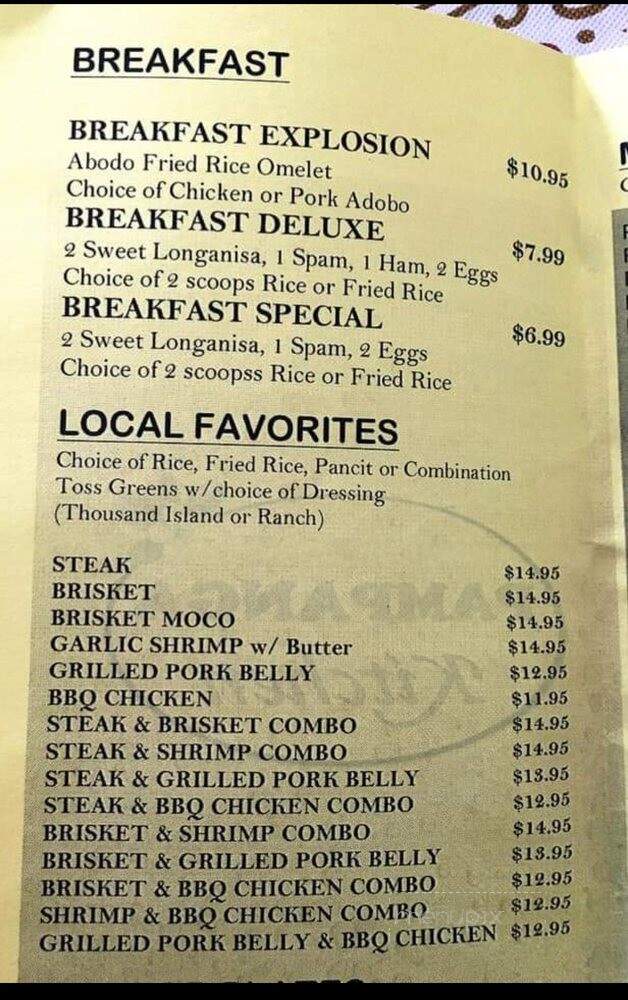 Pampanga Kitchen Kaneohe - Kaneohe, HI menu_pic
