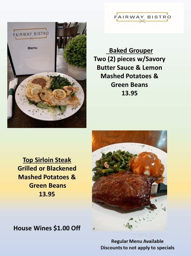 Fairway Bistro - Rincon, GA menu_pic