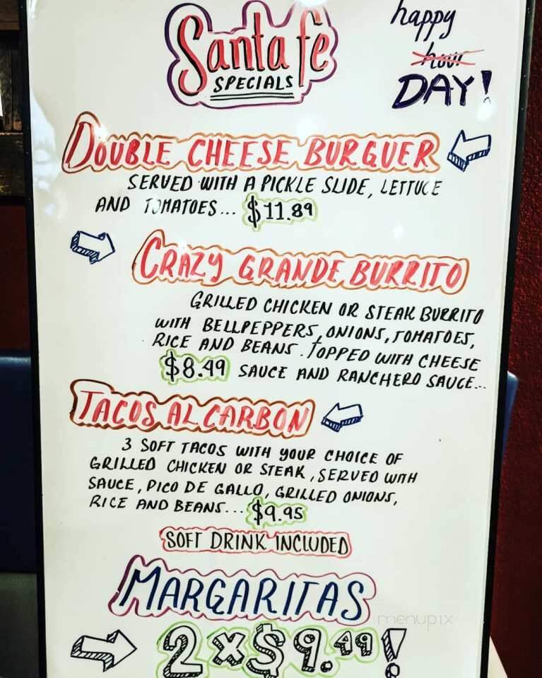 Santa Fe Grill & Bar - Jackson, MS menu_pic