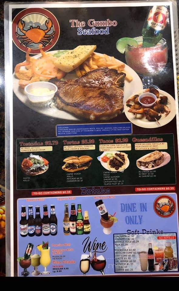 The Gumbo Seafood - Refugio, TX menu_pic