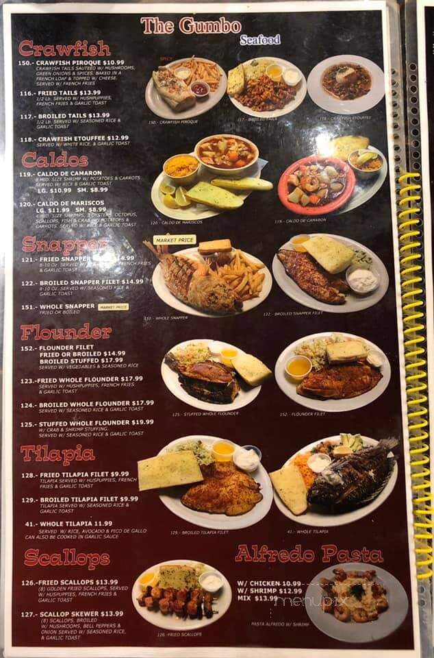 The Gumbo Seafood - Refugio, TX menu_pic