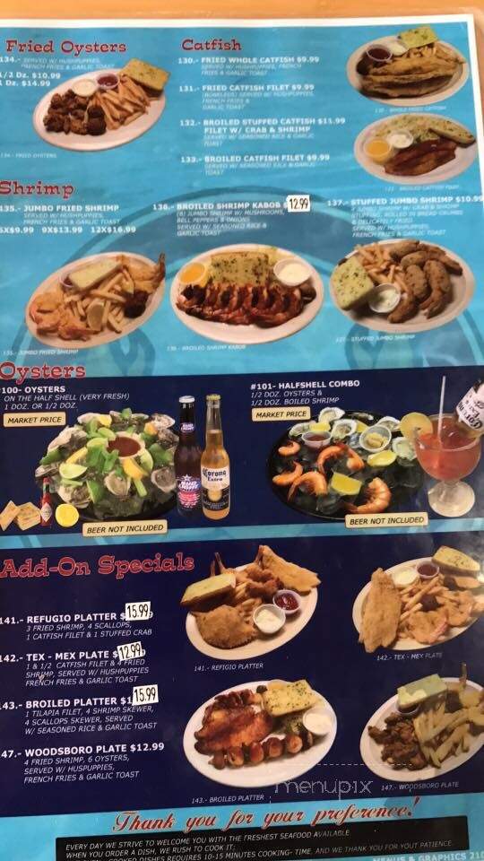 The Gumbo Seafood - Refugio, TX menu_pic