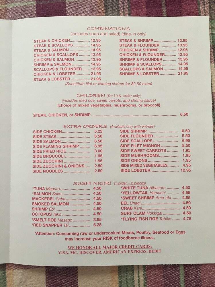 Sogo Express - Locust, NC menu_pic