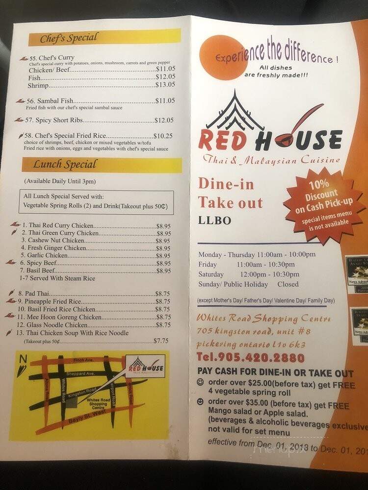 Red House Thai & Malaysia - Pickering, ON