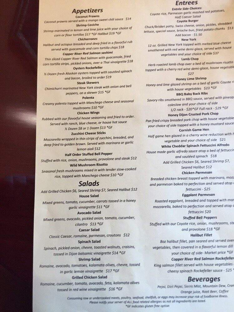 Saint Coyote - Anchorage, AK menu_pic