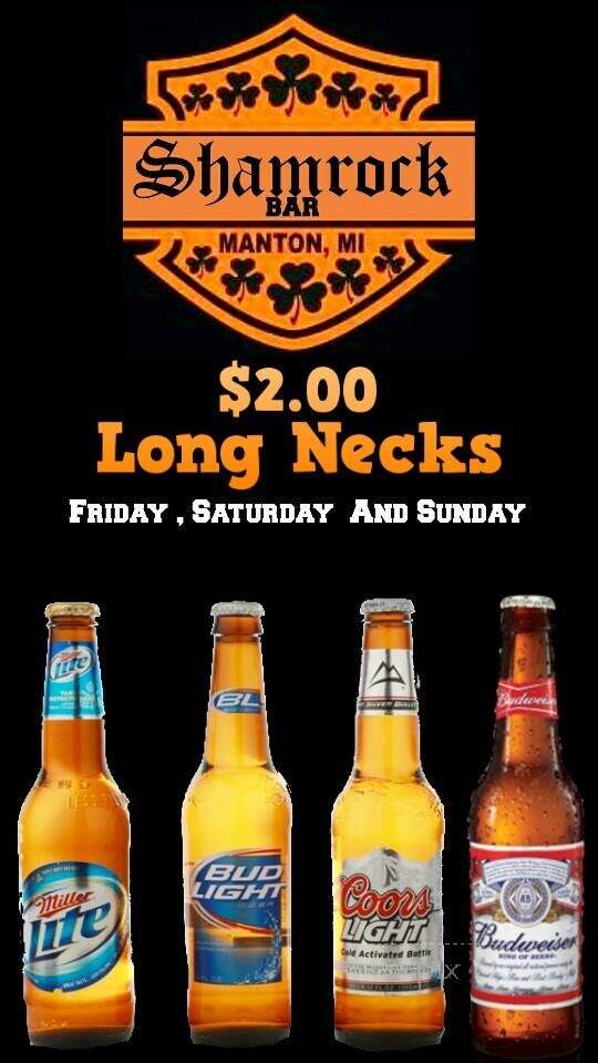 Shamrock Tavern - Manton, MI menu_pic