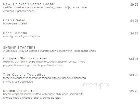 El Charro - Carnegie, OK menu_pic