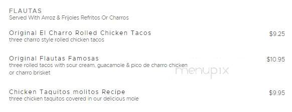 El Charro - Carnegie, OK menu_pic