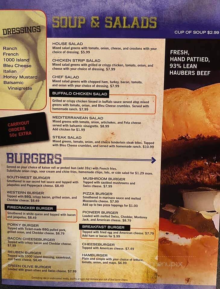 Ticket Bar & Grill - Platteville, WI menu_pic
