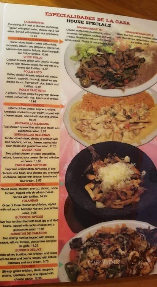 El Chile Rojo - Landrum, SC menu_pic